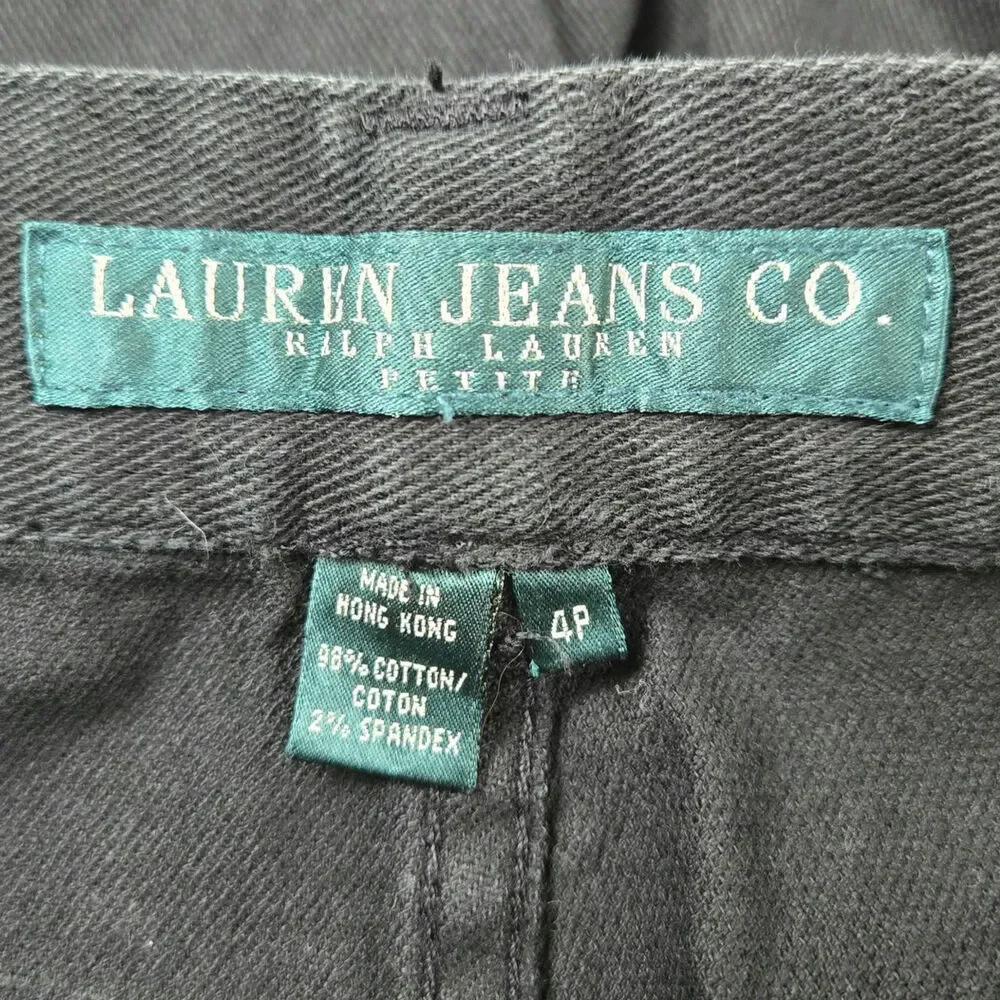 Lauren Jeans Co Beaded Jeans Black Southwestern Bootcut Ralph Lauren sz 4 Petite
